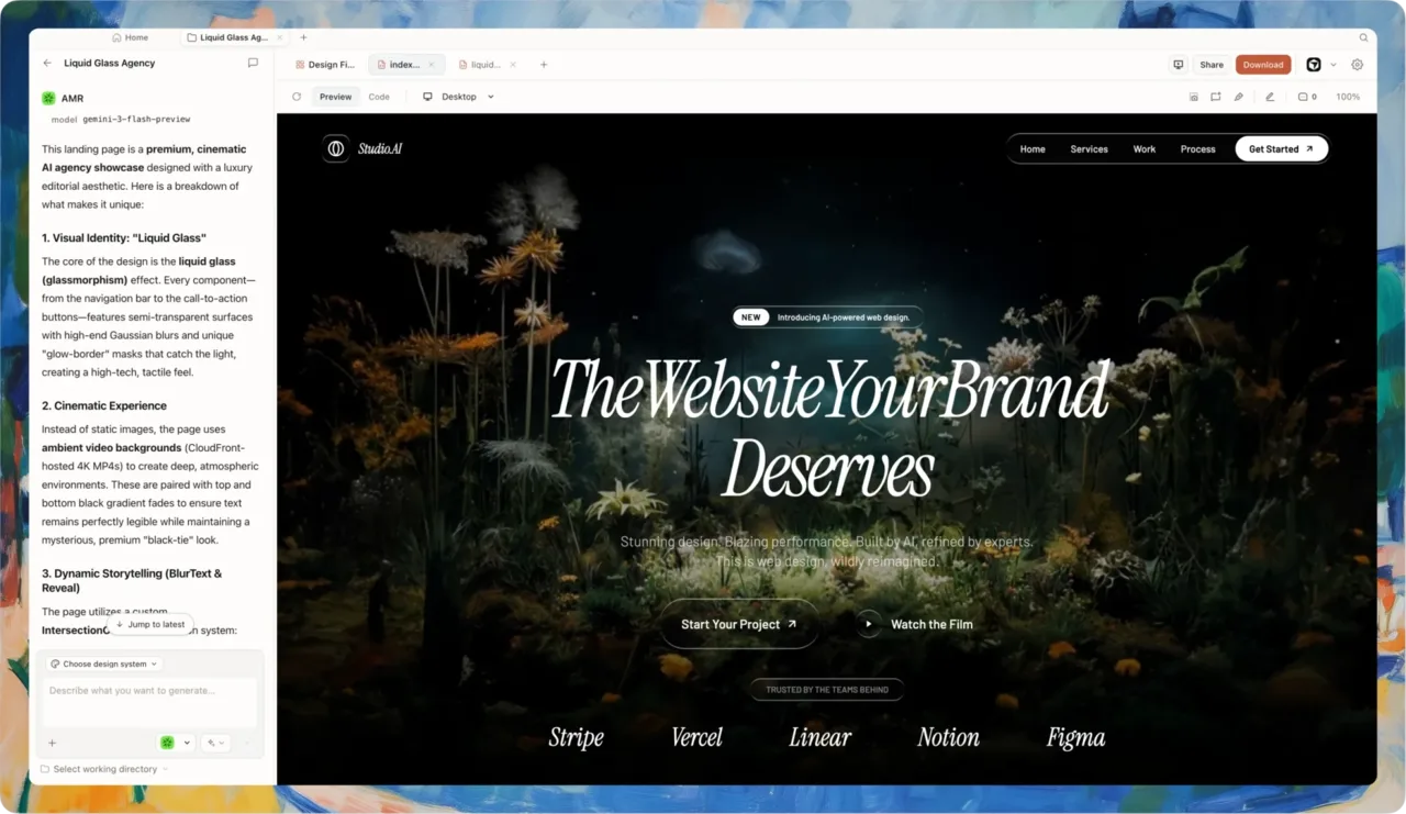A biblioteca de design systems do OpenDesign — marcas e tokens mantidos como arquivos seus