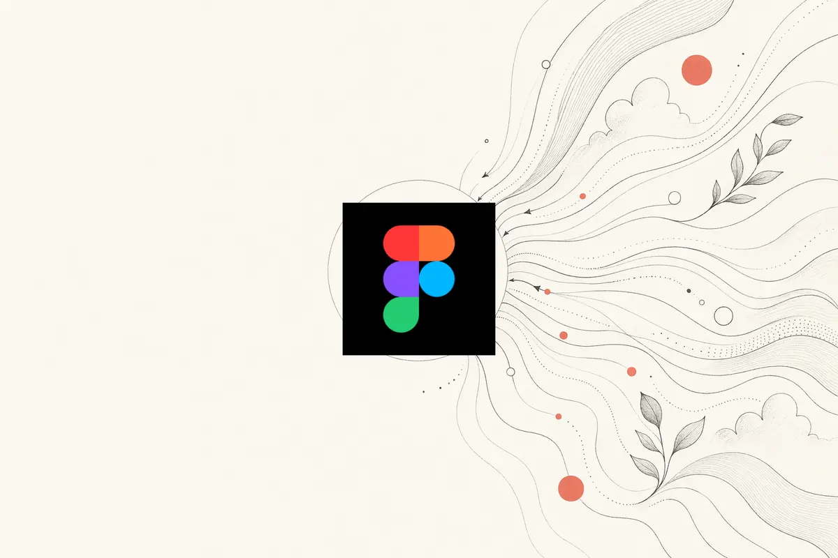 OpenDesign vs Figma Make — ilustração editorial em papel de tom quente de um prompt convergindo para um hub de design que é seu
